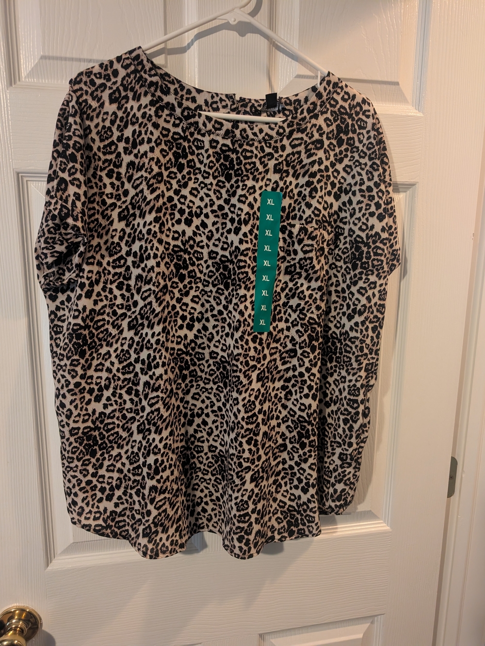 Buffalo David Bitton Girls' Leopard Print Short-Sleeve Tee - Beige & Black